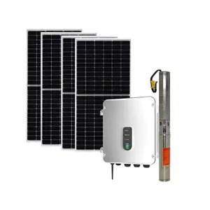 SUNFUTURE 30KW solar pump inverter hot sales solar submersible water pump price high efficient 40hp pump with solar panel