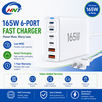 Station de charge de bureau 165W GaN PD3.0 en gros, chargeur rapide 2A+4C avec protection OTP pour ordinateur portable et usage universel OEM