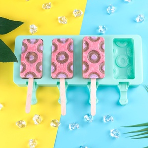 Molde de Silicona Rectangular TangChu con Patrón de Círculos para Helados Artesanales y Snacks Saludables - Product Image 1