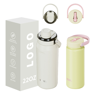 Bouteille d'eau isotherme sous vide en acier inoxydable à double paroi avec logo personnalisé, pour le sport et l'extérieur, 16/18/22/24/32/40 oz, idéale pour le camping - Product Image 1