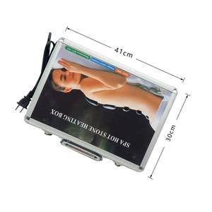 Giapponese massaggio con pietre calde 28 pz kit scatola di alluminio riscaldata - Product Image 1