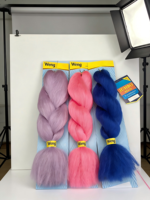 Extensions de cheveux tressés jumbo en fibre synthétique teinte haute température 100% Kanekalon 100g Vente en gros
