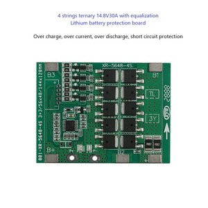 Placa de Protección de Batería NMC <span class=keywords><strong>BMS</strong></span> <span class=keywords><strong>4S</strong></span> 14.8V <span class=keywords><strong>10A</strong></span> 15A 20A 30A de Alta Calidad con Balance para Lámparas Solares LED, Herramientas Eléctricas y Paquetes de Baterías - Product Image 3