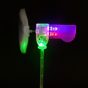 <b>Mini</b> Wind Turbine <b>Led</b> <b>Light</b> Up Model With Red Blue Green Glow For Outdoor Garden Decoration - Product Image 2