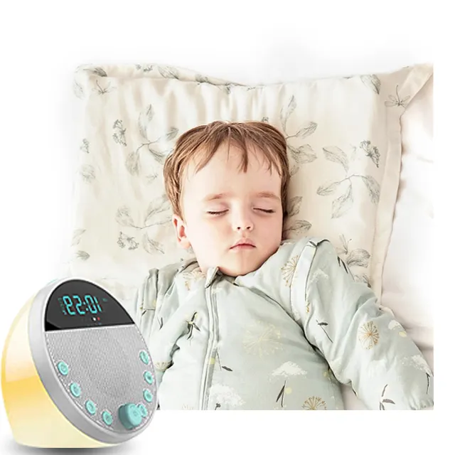 Orologio digitale multifunzione orologio sveglia colofful luce rilassante suono dispositivo di aiuto per il sonno per il bambino macchina del suono del rumore bianco