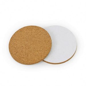 Sous-verres ronds en MDF blanc UV de 90 mm, vierges, personnalisables, en gros - Product Image 3