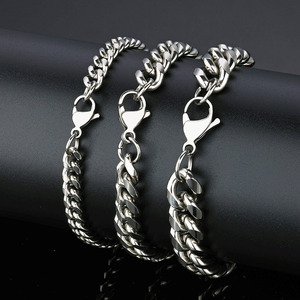 Joyería al por Mayor, Brazalete de Cadena de Eslabones Cubanos de Acero Inoxidable para Hombre, Chapado en Oro de 14K, Estilo Hip Hop - Product Image 2