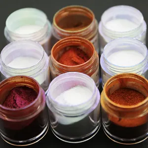 Pigmentos en polvo de mica iridiscente para hacer velas y jabón, pigmento cosmético de alta calidad en 7 colores