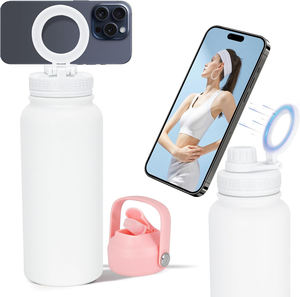 Botella de agua térmica deportiva de doble pared con vaso de acero inoxidable ecológico de 18oz y 32oz con logotipo personalizado para viajes - Product Image 1