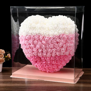 Boîte à roses pour cadeau, fleur éternelle en mousse, cœur de pêche, cadeau pour petite amie, <span class=keywords><strong>520</strong></span>, Saint-Valentin, mariage, anniversaire, Saint-Valentin - Product Image 3