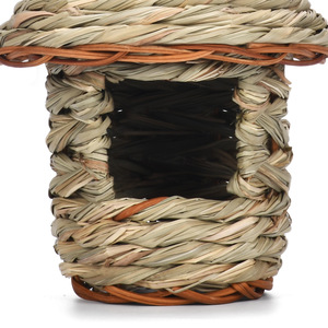 JSD toptan Hummingbird evleri Birdhouses el dokuması açık asılı doğal yuvalar katı desen düşük fiyat kuşlar için - Product Image 4