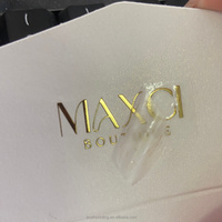 Étiquette en métal nickelée transparente personnalisée, imperméable, avec transfert UV 3D, autocollant en métal argenté, logo en relief