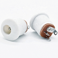 Prise DC Chine DC022 5.5 2.1 2.5 mm Blanc Connecteur 3 Broches Femelle Jack d'Alimentation DC Montage sur Circuit Imprimé DC-022