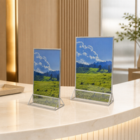 Porte-cartes de visite personnalisé en acrylique, support de numéro de table, support de plaque nominative de bureau, support transparent