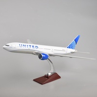 Modèle d'avion en plastique United Airlines A350 de 47 cm, cadeau