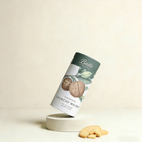 Tube en papier kraft écologique personnalisé OEM ODM pour biscuits, gâteaux secs et snacks – Idéal pour le branding |   Fenêtre en PVC avec film thermocollant certifié FSC