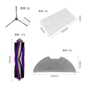 อุปกรณ์เสริมเครื่องดูดฝุ่นหุ่นยนต์ยูเรก้า E10S แปรงลูกกลิ้ง แปรงด้านข้าง แผ่นกรอง HEPA ผ้าถูพื้น ใช้ซ้ำได้ ใช้ในบ้าน - Product Image 1