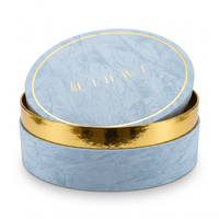 Boîte cadeau ronde rigide personnalisée avec logo, boîte cylindrique de luxe en velours pour fleurs