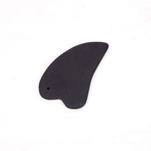 Outil de massage <span class=keywords><strong>Gua</strong></span> <span class=keywords><strong>Sha</strong></span> en pierre Bian, peigne de raclage, planche de massage corporel en jade noir, vente en gros, logo personnalisé - Product Image 4