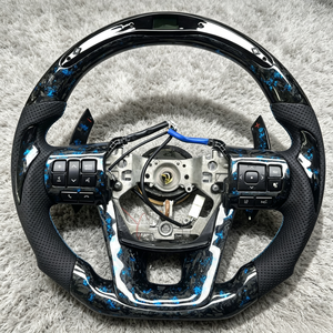 Volante de Fibra de Carbono Forjado Real Hecho a Mano Personalizado para <span class=keywords><strong>Toyota</strong></span> <span class=keywords><strong>Camry</strong></span> L LE XLE SE <span class=keywords><strong>XSE</strong></span> TRD Avalon de 8.ª Generación 2018-2023 - Product Image 1