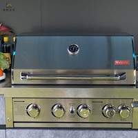Cuisine extérieure modulaire en acier inoxydable sur mesure avec robinet et barbecue pour la restauration