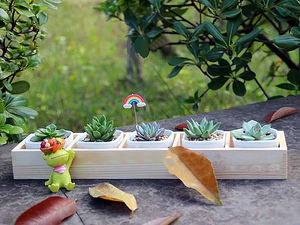 Concepto de macetas y herramientas para plantar Decoración de <span class=keywords><strong>madera</strong></span> en <span class=keywords><strong>maceta</strong></span> Moda Jardín largo al aire libre Diseño de <span class=keywords><strong>madera</strong></span> <span class=keywords><strong>Maceta</strong></span> - Product Image 5