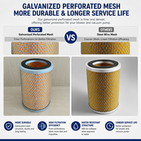 Rakitan Filter Udara Pompa Vakum dengan Elemen Filter yang Dapat Diganti untuk Pompa Vakum, Blower Regeneratif, dan Pengumpul Debu