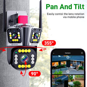 Fabrikgroßhandel 12MP 3-Linsen-Überwachungskamera mit Auto-Tracking, <span class=keywords><strong>2</strong></span>-Wege-Audio, Nachtsicht, Drahtlosem Netzwerk und PTZ-WLAN-Kamera - Product Image 3