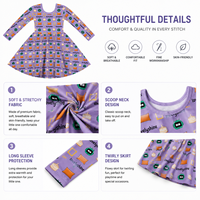 Robe personnalisée en tissu viscose de bambou, vêtements en bambou, vêtements pour nouveau-nés, vêtements pour enfants, pyjamas pour bébés, robe pour filles