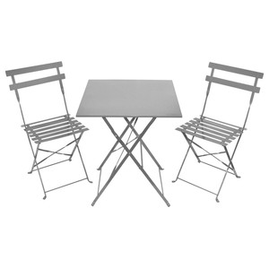 Juego de 3 uds., juego de bistro ligero de alta calidad, cómodo juego de sillas de <span class=keywords><strong>mesa</strong></span> plegables de metal, muebles de jardín y patio para exteriores - Product Image 4