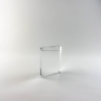 Lucite acrylique bureau cadre Photo rectangulaire clair cadre Photo à la mode décoratif bureau à domicile Logo coloré