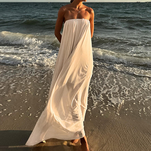 Vestido Largo Bohemio sin Tirantes para Mujer, Estilo Y2K, Sexy, Holgado, para Vacaciones en la Playa, Moda de Verano, Venta al Por Mayor - Product Image 2