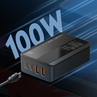 Chargeur mural USB C LDNIO A4809C 100W pour ordinateur portable, smartphone, adaptateur de chargeur de téléphone portable, adaptateurs de type C PD à charge rapide