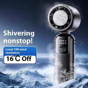 Mini ventilateur portable USB silencieux, haute puissance, affichage numérique, double batterie, longue durée de vie - Product Image 1