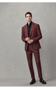Costume deux pièces en <span class=keywords><strong>laine</strong></span> pour <span class=keywords><strong>homme</strong></span>, style business décontracté, costume de mariage classique italien, veste et pantalon, ensemble complet pour <span class=keywords><strong>homme</strong></span> - Product Image 6