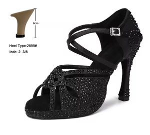 Zapatos de baile latino con purpurina elegante de alta calidad para mujer para Salsa <span class=keywords><strong>Bachata</strong></span> <span class=keywords><strong>Tango</strong></span> con plataforma - Product Image 5