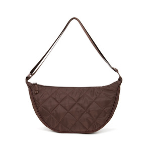 Sac bandoulière femme style japonais, forme dumpling, motif losanges, blanc, portable, pour tous les jours, printemps 2025 - Product Image 2