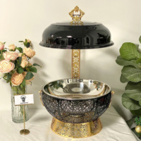 Luxus Gold Edelstahl hängende Chafing Dish Set Fünf-Sterne-Hotel buffet Catering Wärme-und Halte ausrüstung