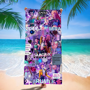 Toallas de Playa K-Pop Demon Hunters al por Mayor, Personalizadas, de Algodón y Poliéster, Suaves para la Piel, de Secado Rápido y Resistentes a la Arena - Product Image 4