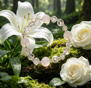 Pulsera Aurora <span class=keywords><strong>de</strong></span> Lujo Premium para Mujer, Inspirada en el Agua Burbujeante <span class=keywords><strong>de</strong></span> Durazno Vintage, con <span class=keywords><strong>Cristal</strong></span> <span class=keywords><strong>de</strong></span> Rosa Natural <span class=keywords><strong>de</strong></span> Madagascar y Cubo <span class=keywords><strong>de</strong></span> Azúcar - Product Image 5