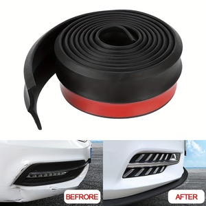 2.5M Car Front Bumper Lip <b>Rubber</b> <b>Strip</b> Foam Front Lip Side Skirt Protective Cover External Lip Anti-collision <b>Strip</b> - Product Image 1