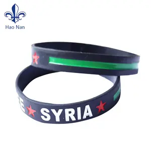 Customized Wrist Band Silicone Magnetic Hand Sanitizer Bracelets Silicone Wristband Country Debossed Rubber Natural Lava Stone