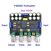 (bsc) Audio Hifi Amplifier Dual Ne5532 Tone Equalizer Preamp Stereo Preamplifier Board Kontrol Treble Bass Pre Amplifier