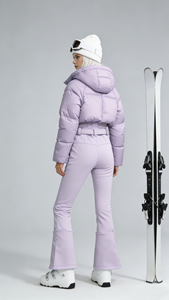 Combinaison une pièce imperméable et respirante pour <span class=keywords><strong>femme</strong></span>, veste d'hiver d'extérieur coupe-vent, <span class=keywords><strong>pantalon</strong></span> avec fermeture éclair, grande taille, <span class=keywords><strong>ski</strong></span>, snowboard - Product Image 6