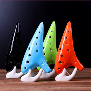 Ocarina en céramique à 12 trous, flûte alto C chromatique, piccolo de poche pour débutants, cadeau pour l'apprentissage musical - Product Image 3