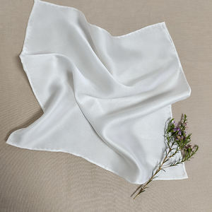 100% रेशम 20 मिमी कस्टम सादे सफेद रेशम साटन वर्ग स्कार्फ कोई पेंटिंग के लिए नहीं - Product Image 4