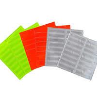 Pegatina Reflectante Rectangular Autoadhesiva, Tira Recta, Adhesivo de Seguridad para Casco de Motocicleta