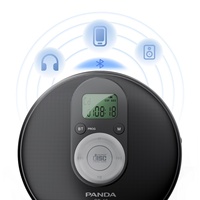 Reproductor de CD Portátil Panda CD-12, Discman con Control Remoto, Pantalla, Altavoz USB con Salida de 5W, Transmisor CD/MP3 BT para Uso Doméstico