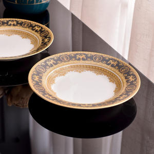 Juego de Vajilla de Lujo para Comedor, Estilo Palacio Europeo, Porcelana Fina, Venta al por Mayor, 58 Piezas, Caja de Regalo, Ideal para Fiestas - Product Image 3