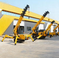 Grue araignée portable 3 tonnes 5 tonnes avec stabilisateurs hydrauliques et flèche télescopique